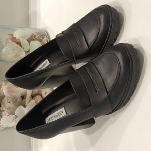 Steve Madden Etta Black Leather